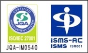 ISO27001（JQA-IM0540) 認証マーク